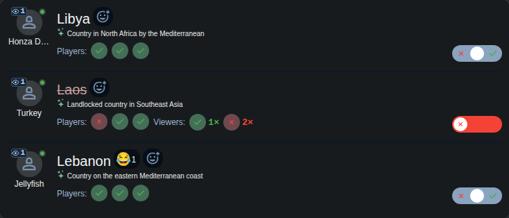 A viewer's vote