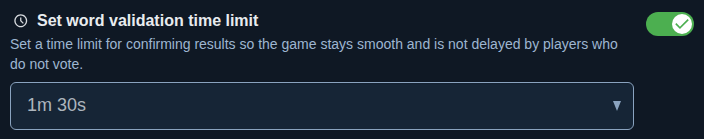 Setting: Time to confirm the words